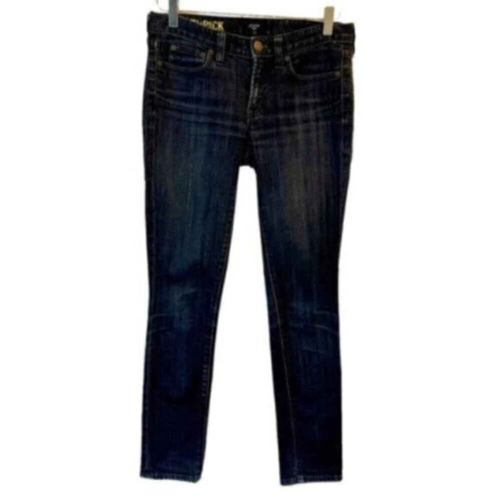J. Crew | Women's Dark Blue Stretch Toothpick Dark Wash Denim Jeans Size 25